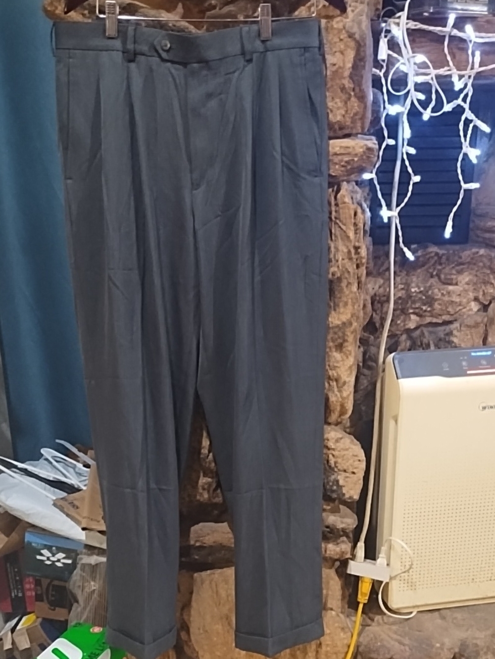 Stafford Men's Gray Dress Pants